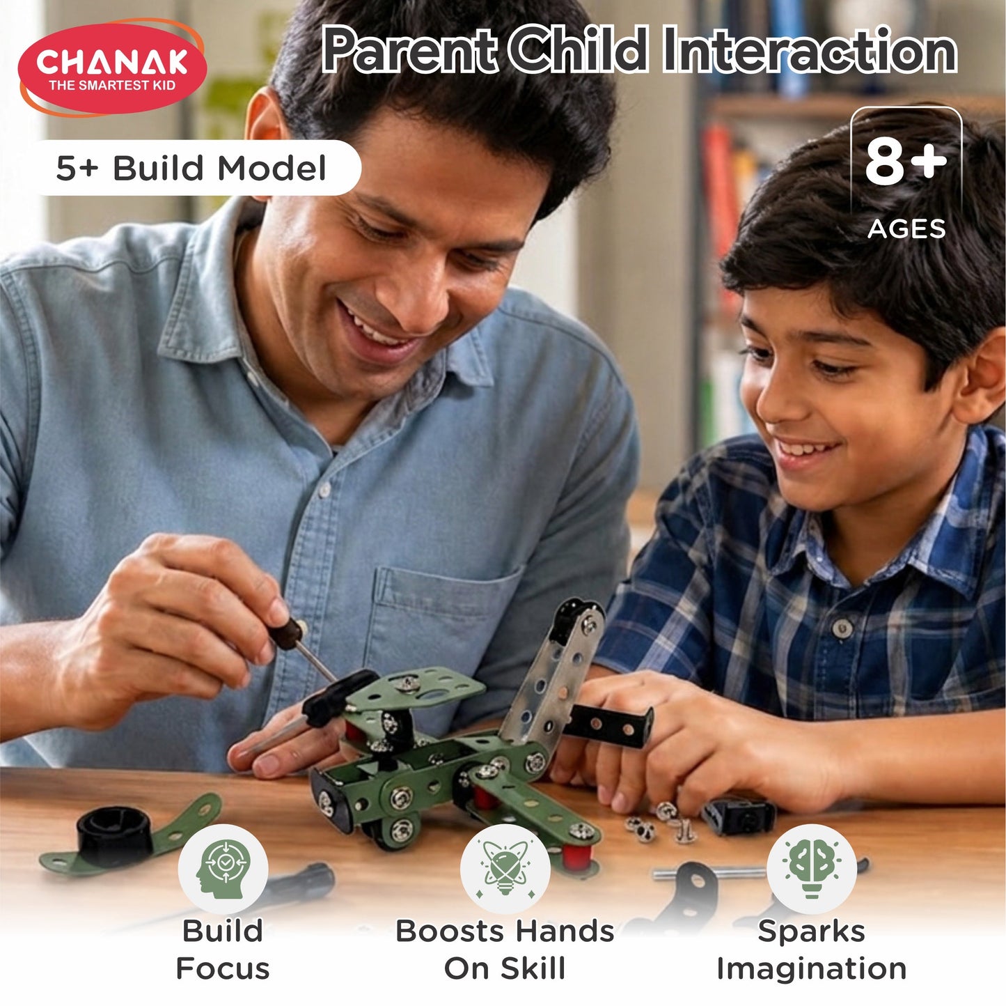 Chanak 91 Pcs STEM Aviation Vehicle Building Kit for Kids 8+ Years | Engineering Construction Set with Tools – BIS Approved