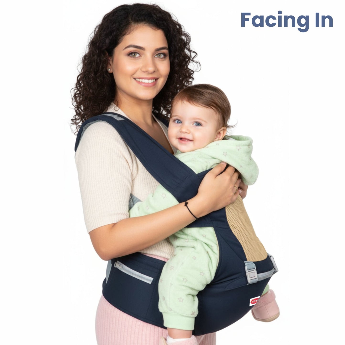 Chanak Baby Hip Seat Carrier for 4+ Months | 4-in-1 Ergonomic Carrier with Storage Pockets Up to 15 kg | BIS Approved