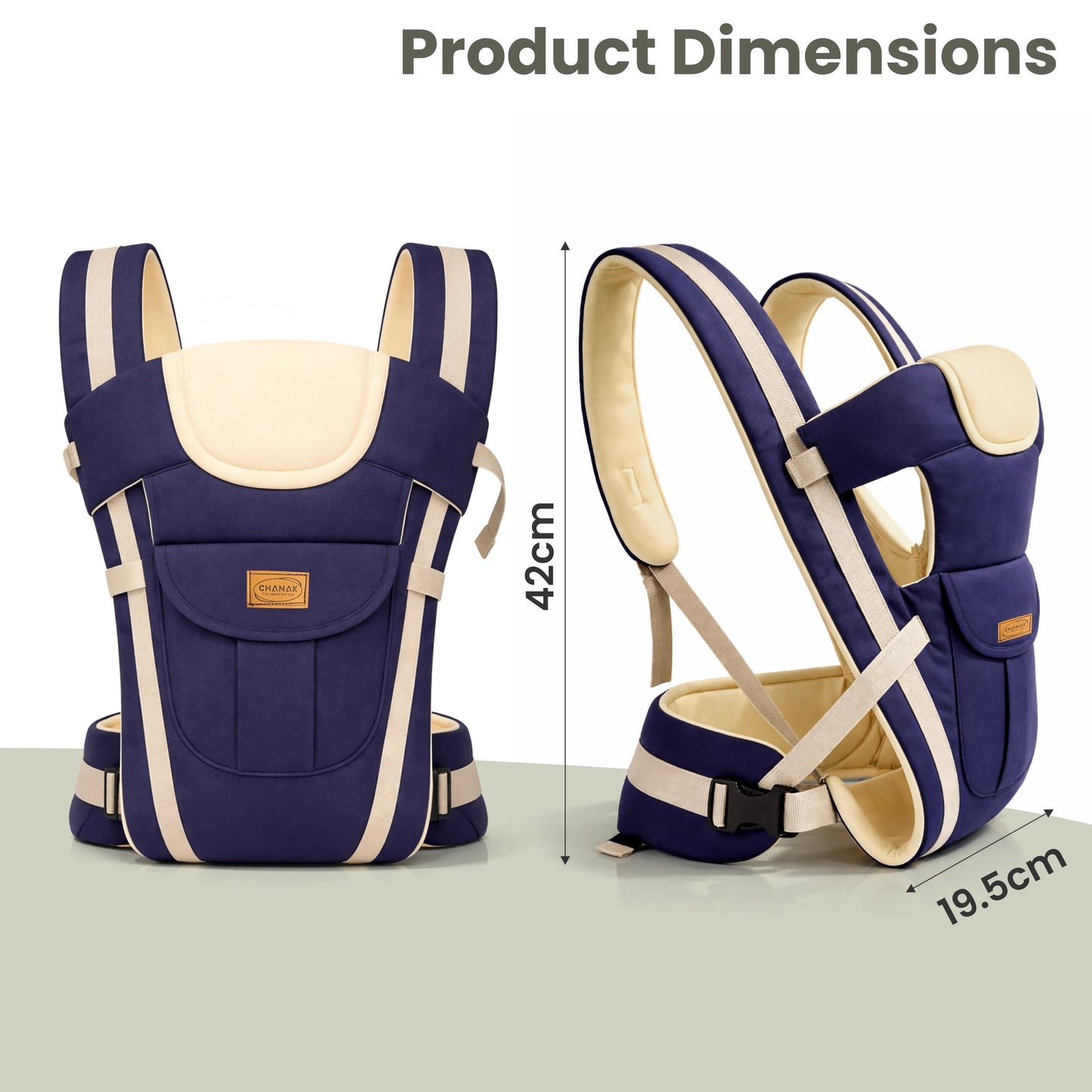 Chanak Baby Lap Carrier for 3+ Months | Padded Support Carrier Up to 15 kg | BIS Approved