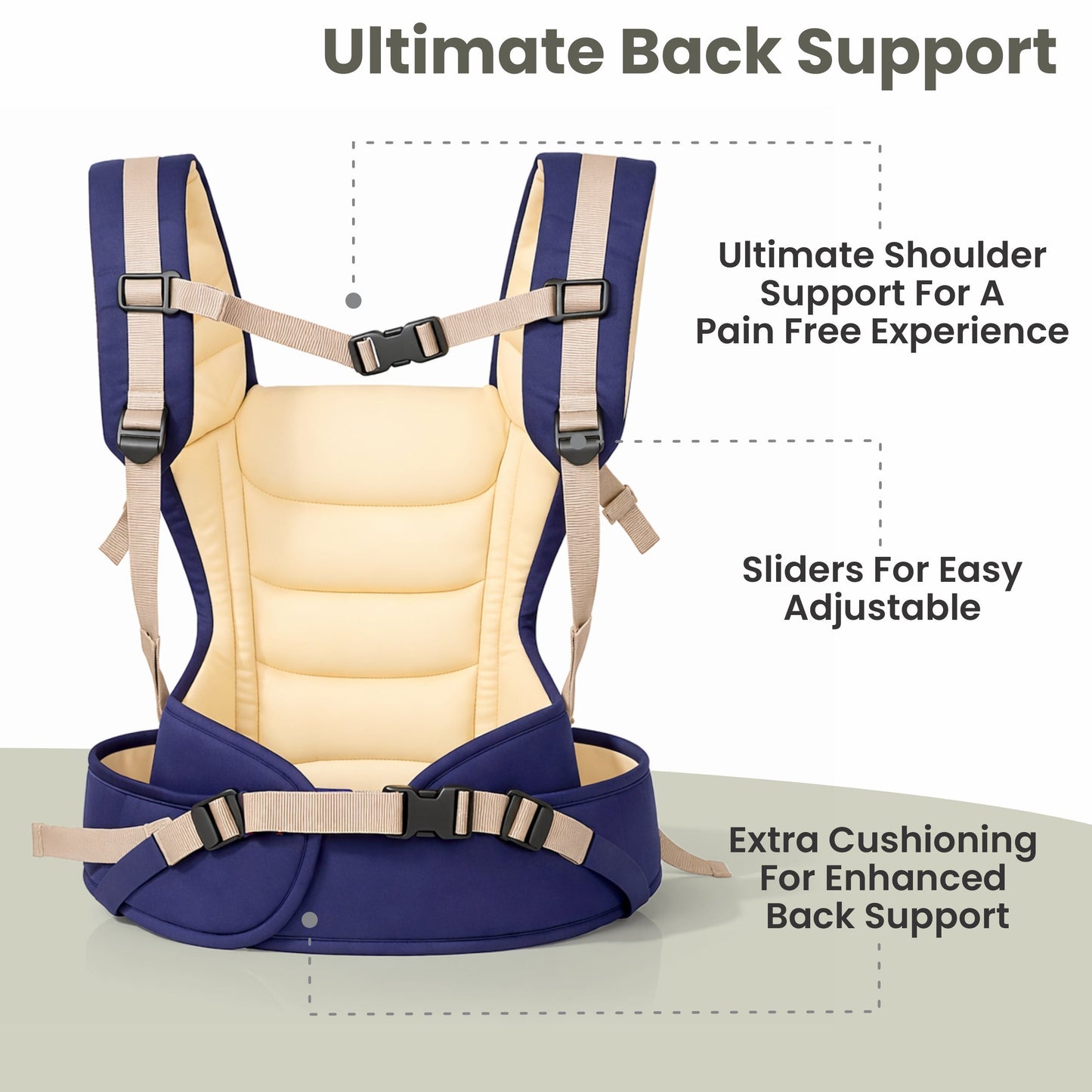 Chanak Baby Lap Carrier for 3+ Months | Padded Support Carrier Up to 15 kg | BIS Approved