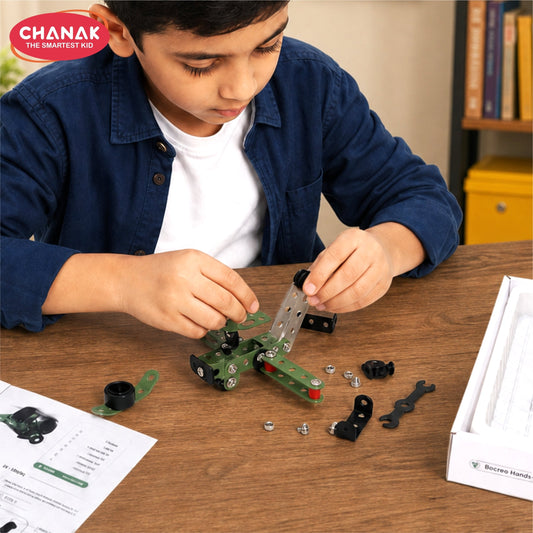 Chanak 91 Pcs STEM Aviation Vehicle Building Kit for Kids 8+ Years | Engineering Construction Set with Tools – BIS Approved