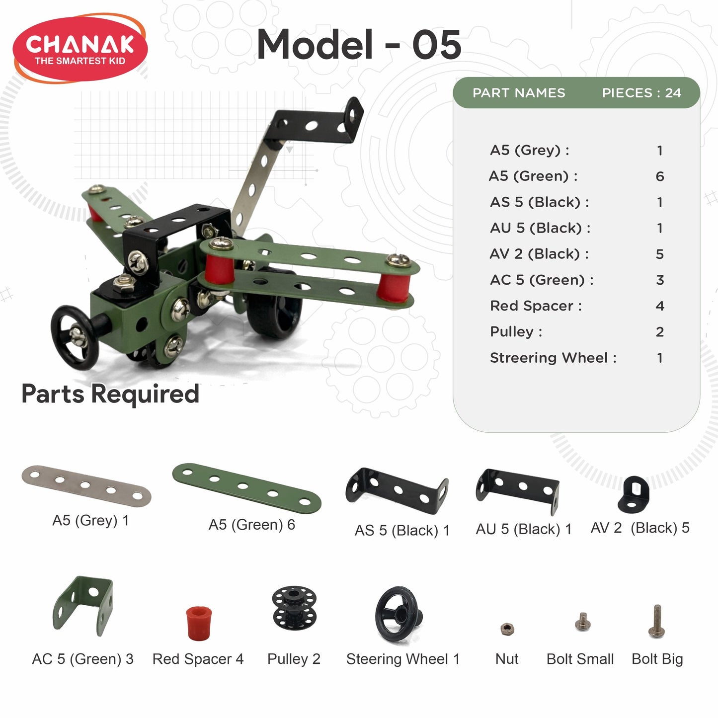 Chanak 91 Pcs STEM Aviation Vehicle Building Kit for Kids 8+ Years | Engineering Construction Set with Tools – BIS Approved