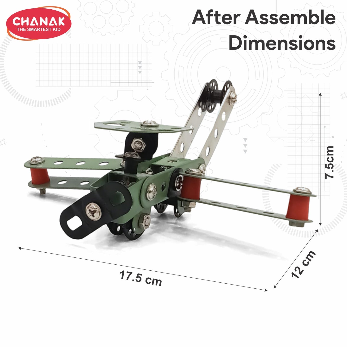 Chanak 91 Pcs STEM Aviation Vehicle Building Kit for Kids 8+ Years | Engineering Construction Set with Tools – BIS Approved