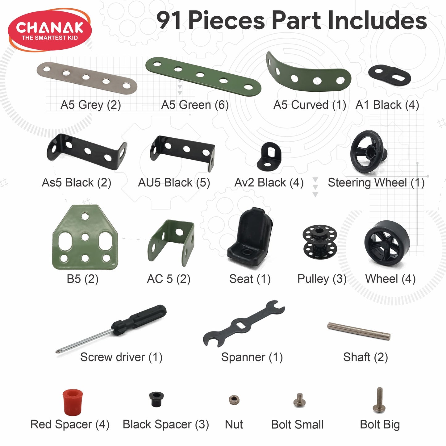 Chanak 91 Pcs STEM Aviation Vehicle Building Kit for Kids 8+ Years | Engineering Construction Set with Tools – BIS Approved