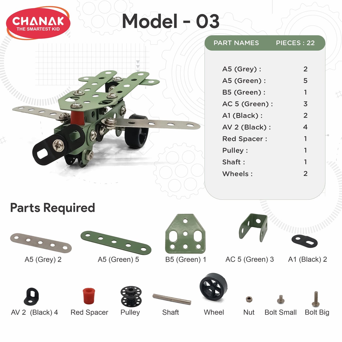 Chanak 91 Pcs STEM Aviation Vehicle Building Kit for Kids 8+ Years | Engineering Construction Set with Tools – BIS Approved