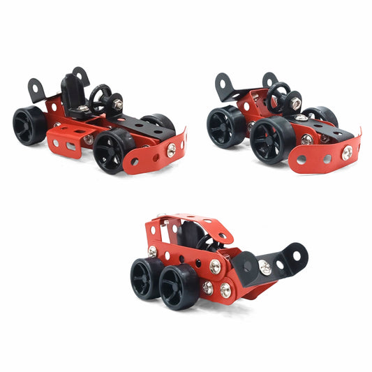 Chanak 50 Pcs STEM Mechanical Vehicle Building Kit for Kids 8+ Years | Engineering Construction Set with Tools – BIS Approved