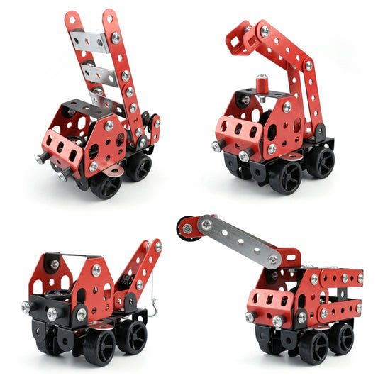 Chanak 134 Pcs STEM Construction Vehicle Building Kit for Kids 8+ Years | Engineering Assembly Set with Tools – BIS Approved
